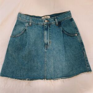Free People Cosmico Flirt Pleated Denim Skirt